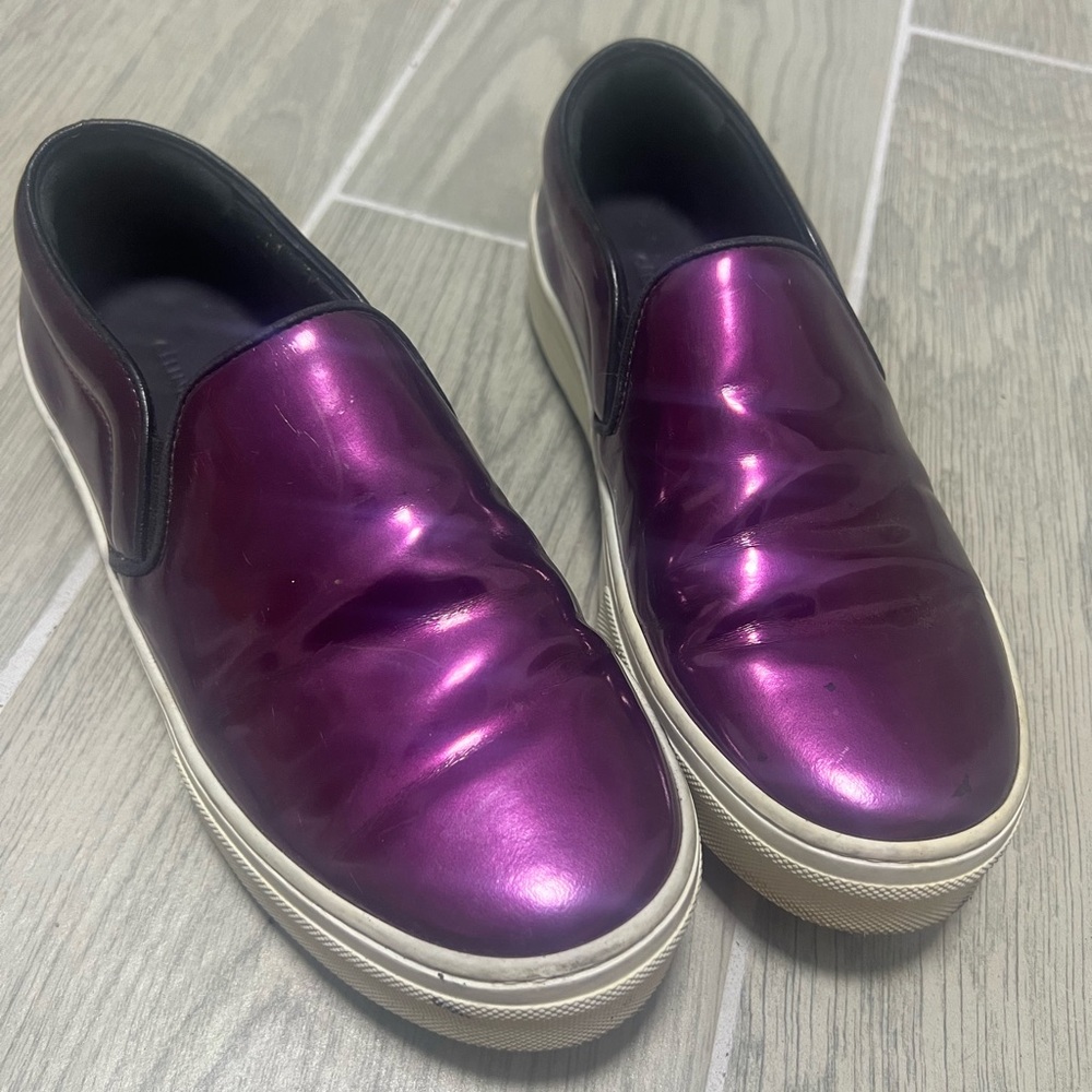 Celine Purple Slip-On Flats